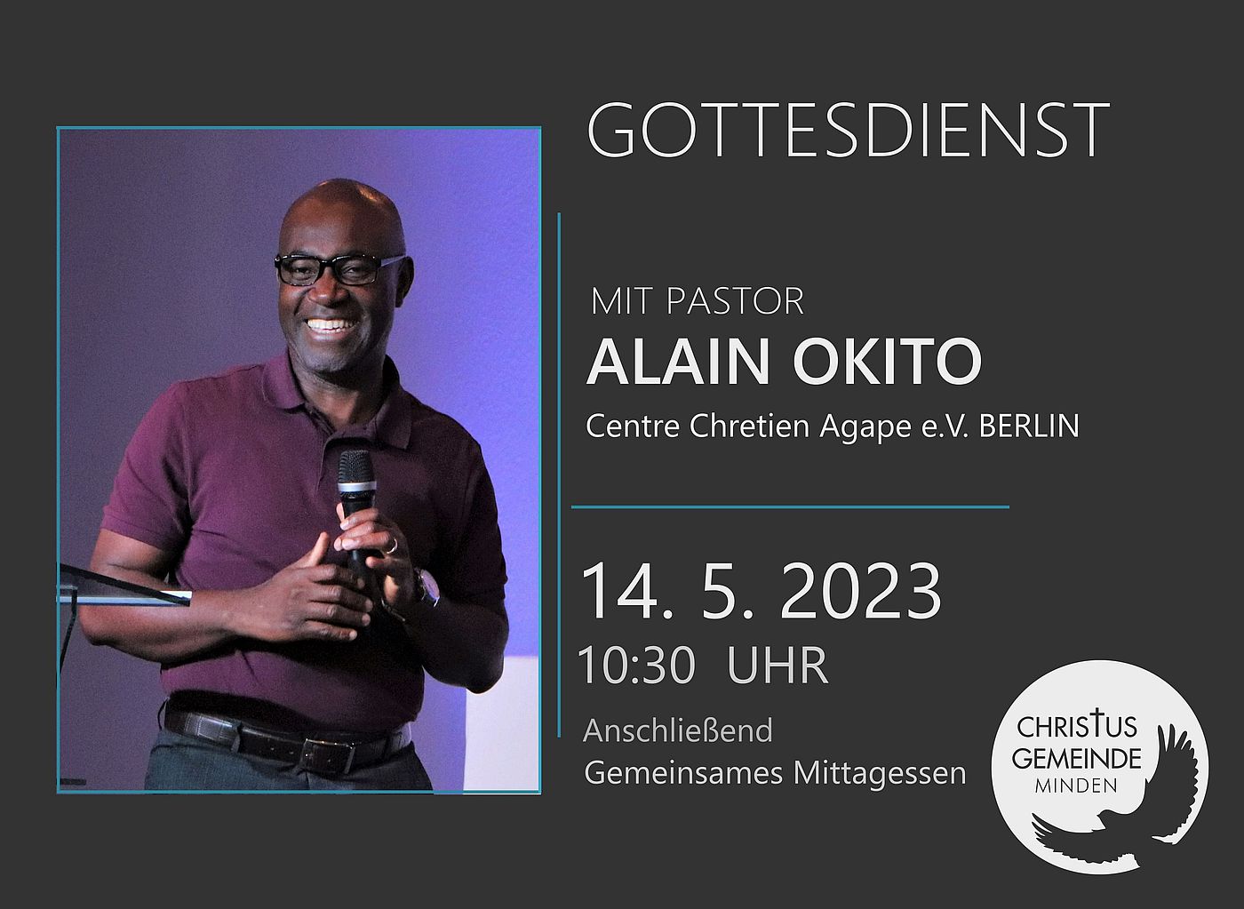 Gottesdienst mit Pastor Alain Okito aus Berlin
